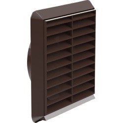 Louvre Brown Ducting Grill 154mm
