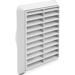 Louvre White Ducting Grill 154mm