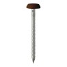 50 x 3.2 Polymer Headed Nails - A4 Stainless Steel - Mahogany