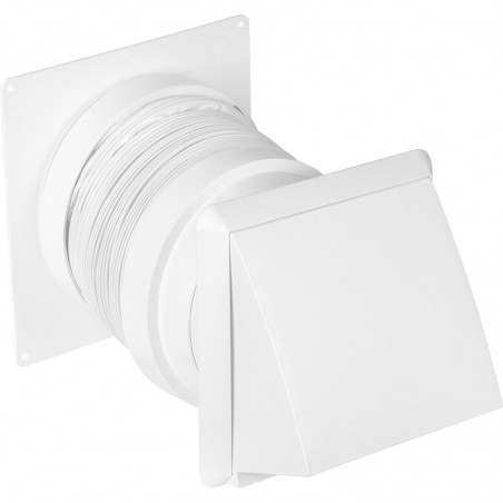 Cooker Hood Flexi Kit 125mm 1m White Cooker Hood Flexi Kit 125mm 1m White