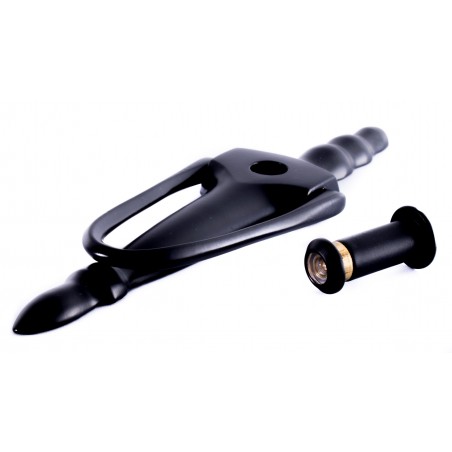 Black Door Knocker With Spy Hole